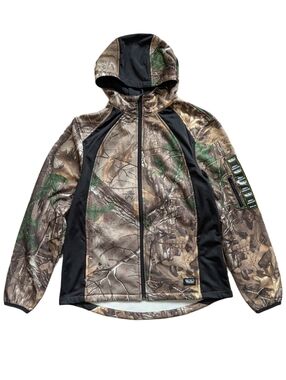 Walls Legend Mens Green Realtree Camouflage Zip Up Hoodie Jacket NWOT Size Small